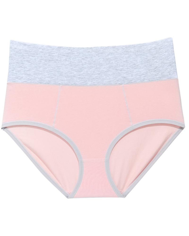 

Color Block High Waist Skinny Panties, Pink