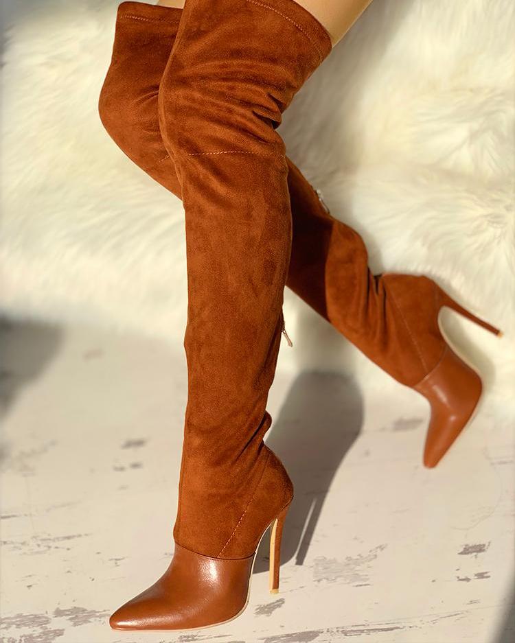 Pointed Toe Over The Knee Boots