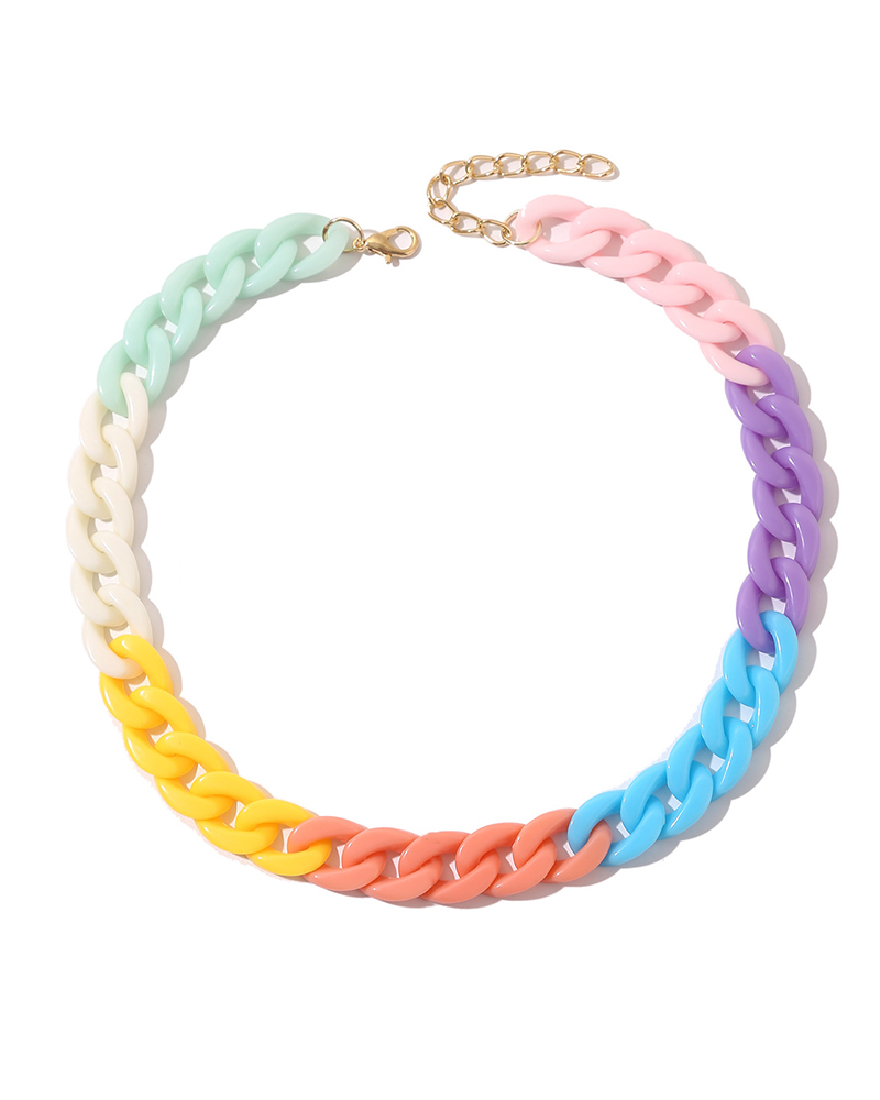 

1pcs Colorful Twist Decor Punk Bracelet, Style6