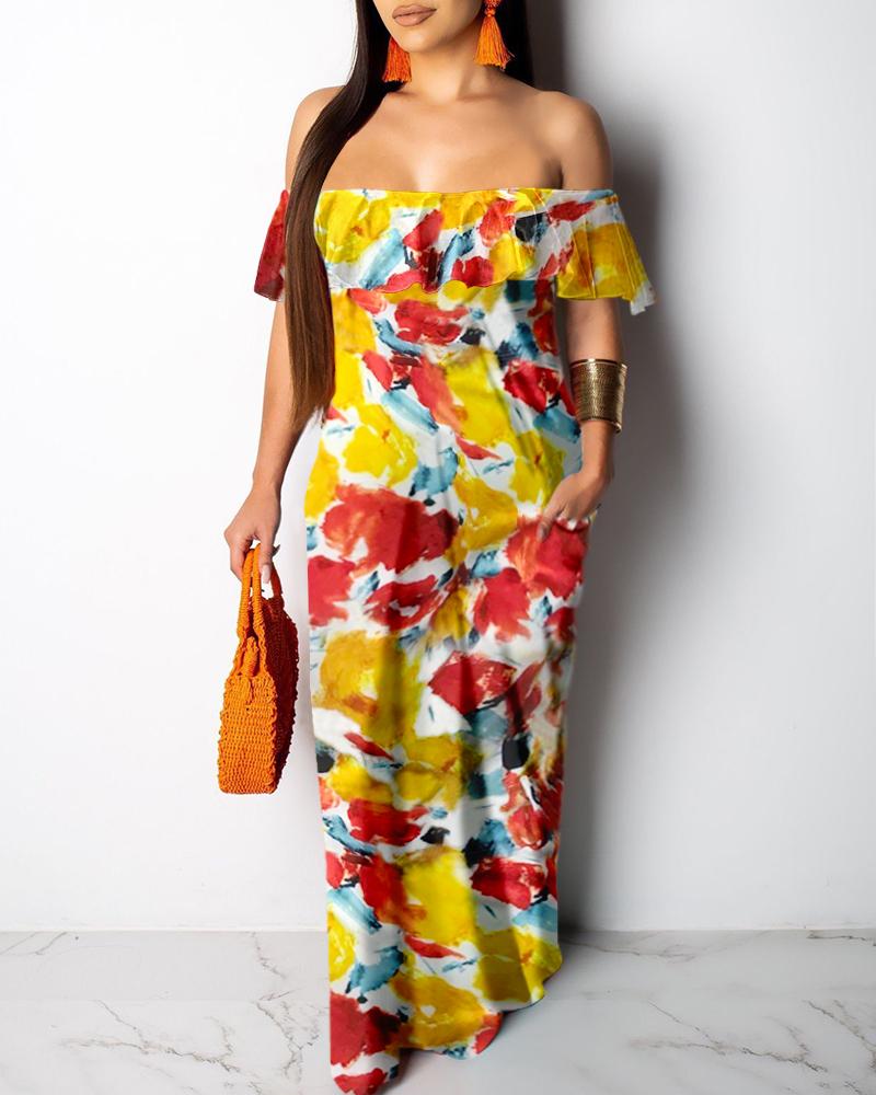 

Printed Floral Dress, Multicolor