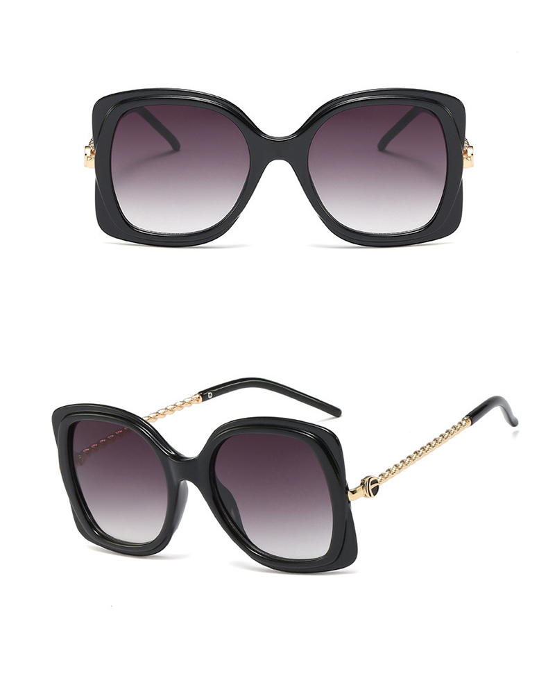 

1Pair Square Frame Tinted Lens Sunglasses, Black