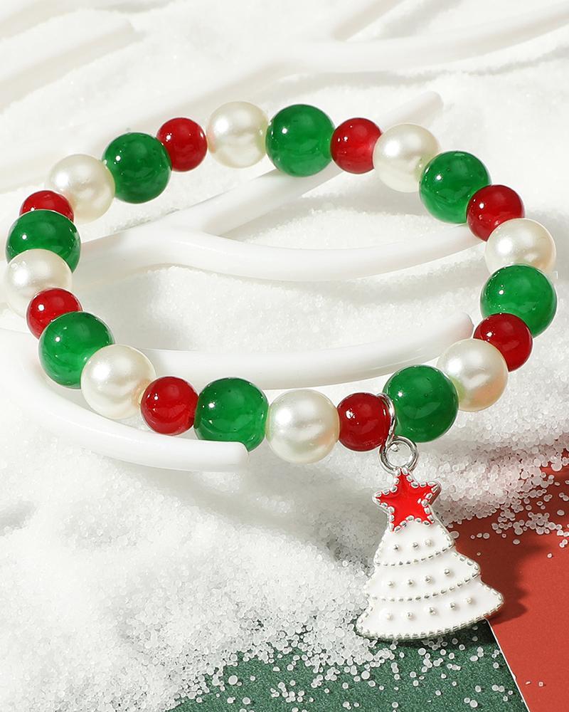 

1pcs Christmas Hat Beaded Bracelet, Style2
