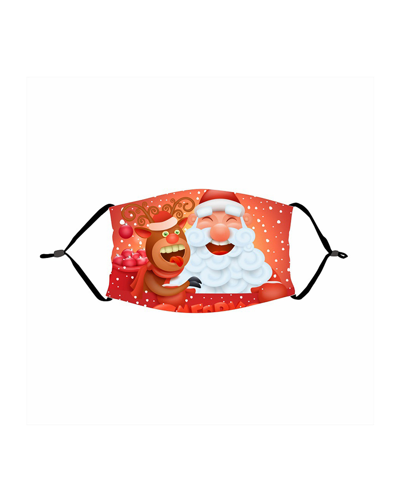 

Christmas Thickened Adjustable PM 2.5 Earloop Face Mask For Kids, Style3