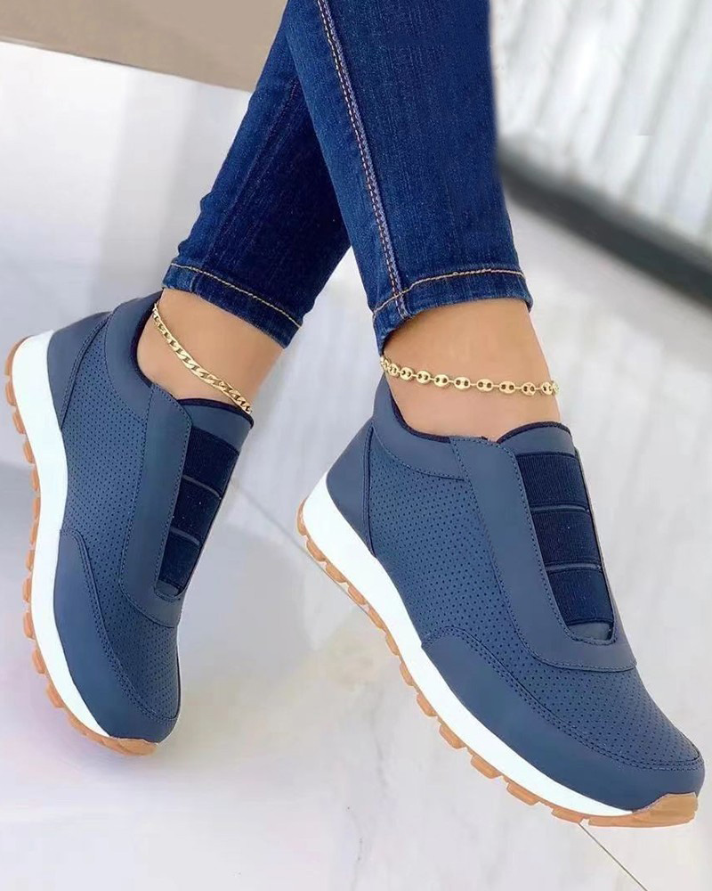 

Breathable Slip On Sneakers, Blue