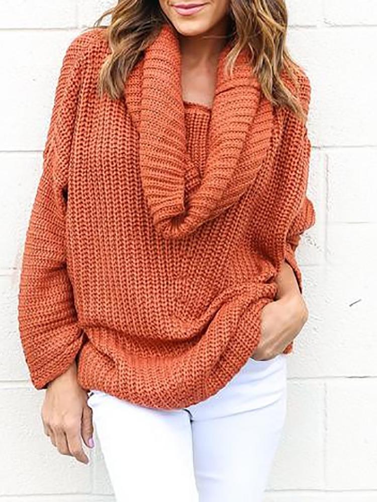 High Neck Knitting Loose Sweater