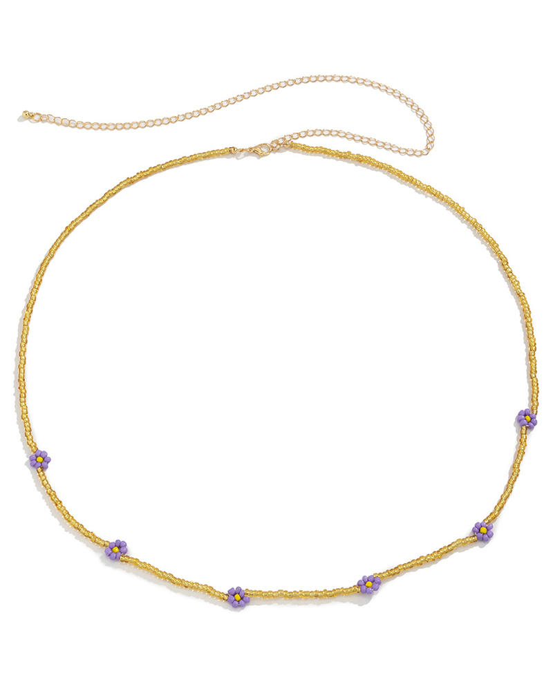 

1pcs Beaded Daisy Pattern Waist Chain, Style5