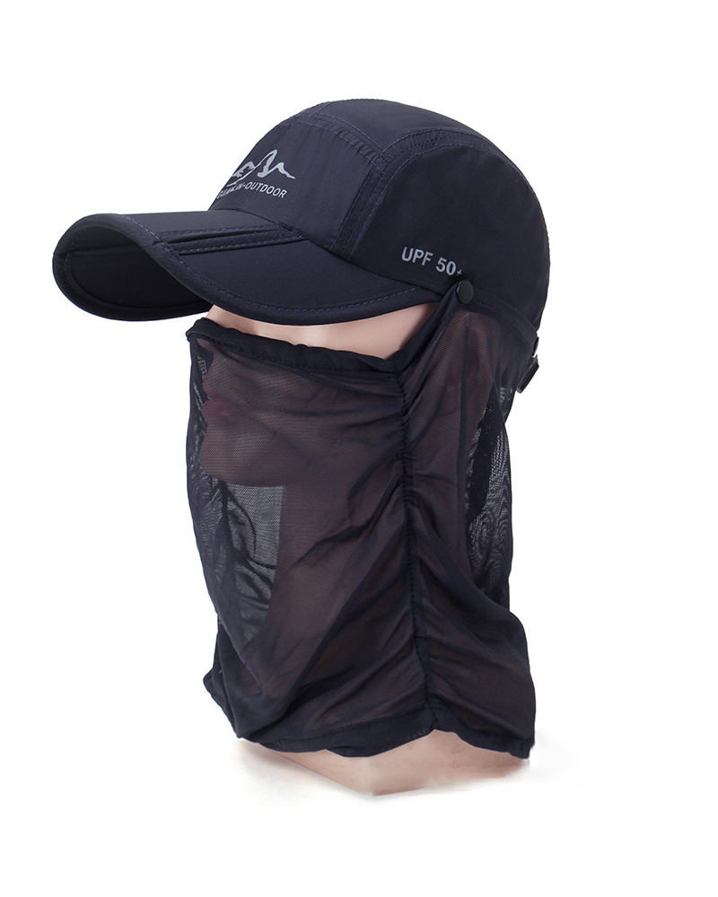 

Fishing Cap Sun Hat Face Cover UPF 50+ Quick Dry Fishing Hat Removable Neck Flap Outdoor Sports, Purplish blue