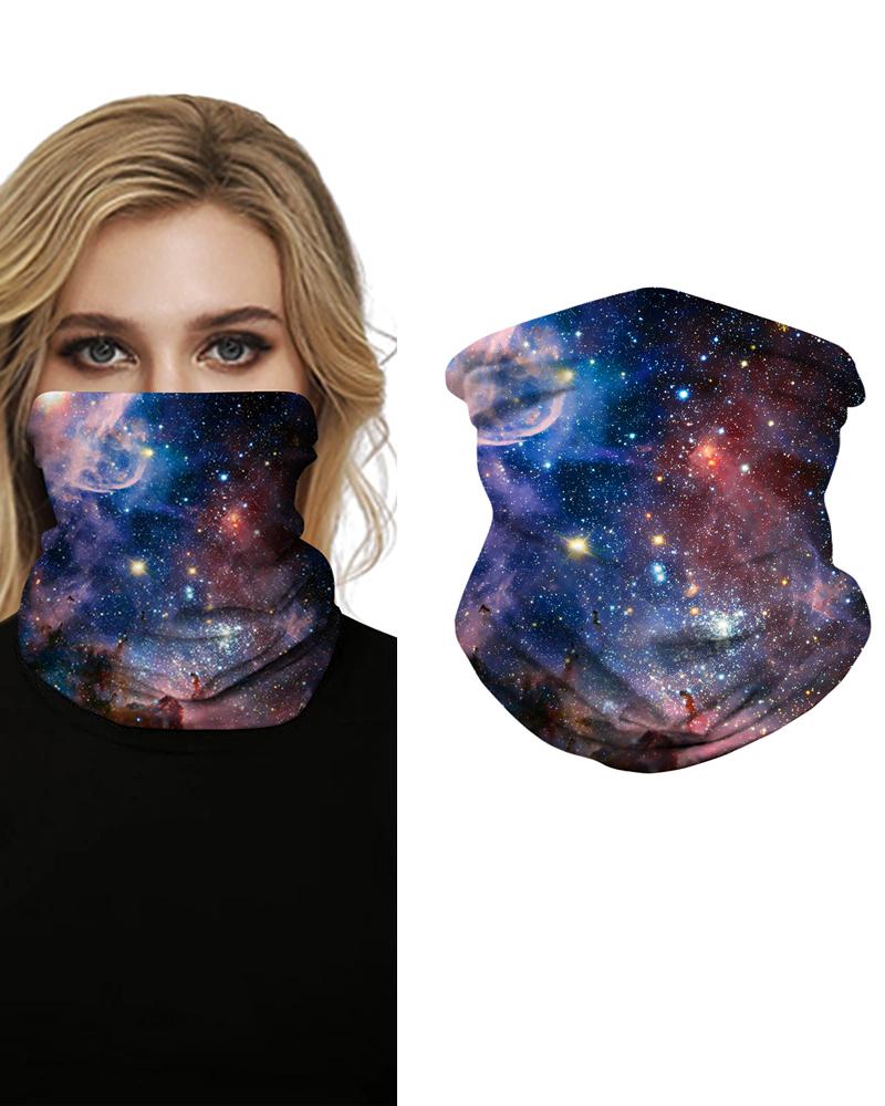 

Sparkle Sky Print Breathable Face Bandana Magic Scarf Headwrap Balaclava, Style3