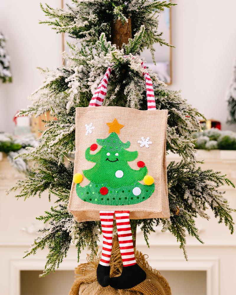 

1pc Christmas Treat Bag Christmas Holiday Gift Treat Bag Children Kids Party Supplies Holiday Decoration, Style3