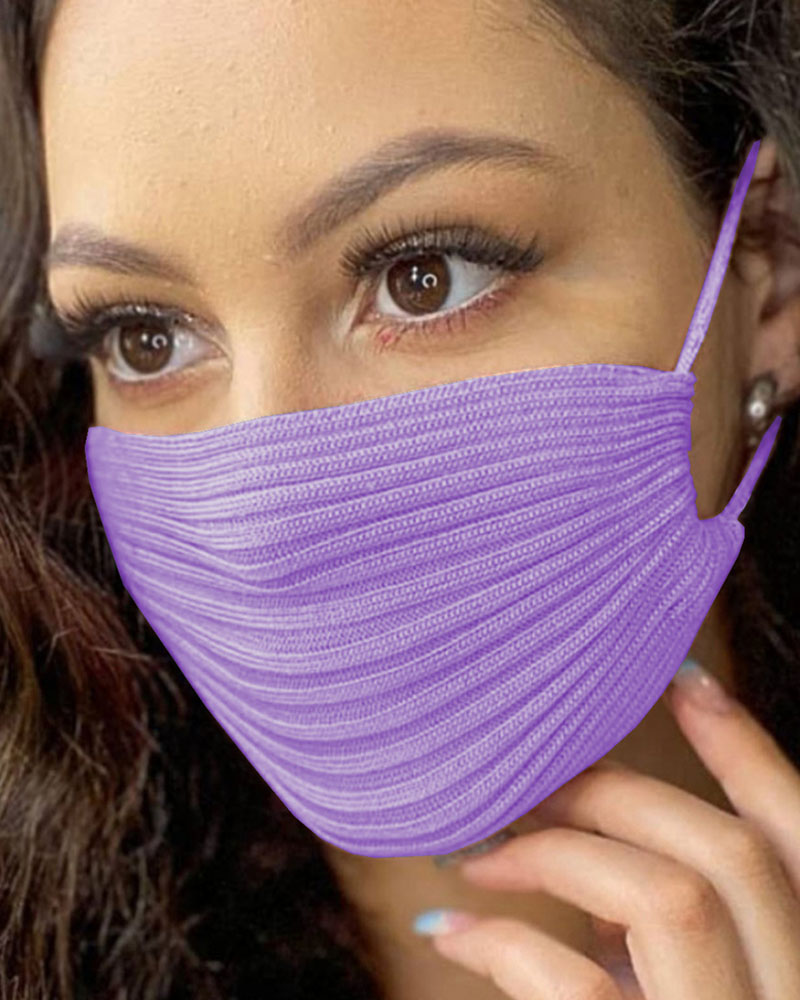 

Breathable Plain Cotton Face Mask, Purple