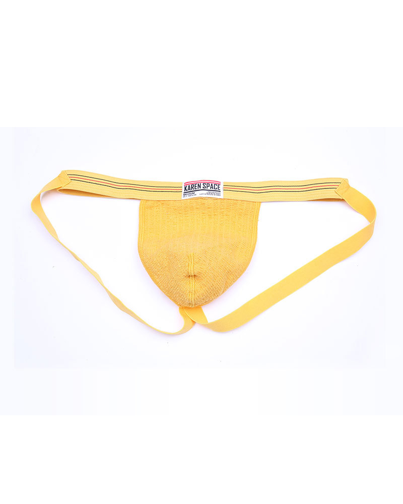 

Solid Logo Patch Skinny T-string Panties Underwear, Yellow