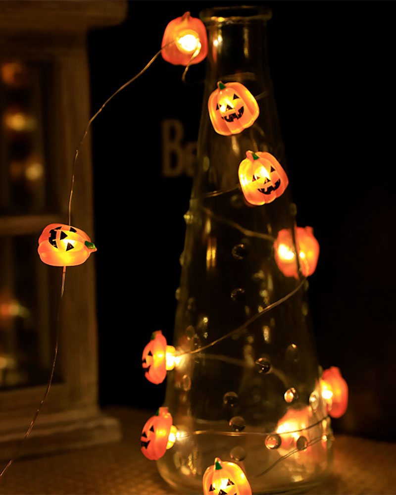 

Halloween Skull Light String Decoration Light 10LED Lights For Halloween Party, Yard, Haunted House Decorations, Style1