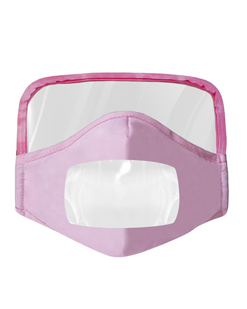 

Face Mask With Clear Window Visible Expression For The Deaf And Hard Of Hearing, Pink