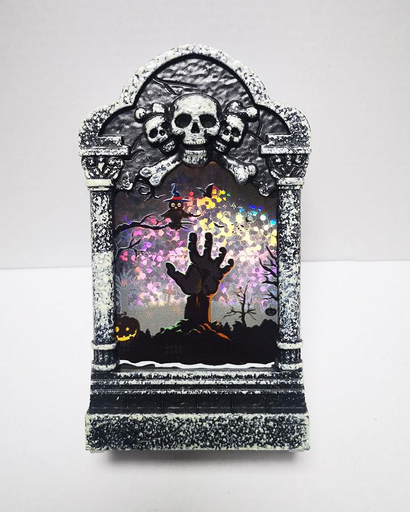 

Halloween Night Light Luminous Tombstone Haunted House Scary Decoration for Desktop Decor, Style3