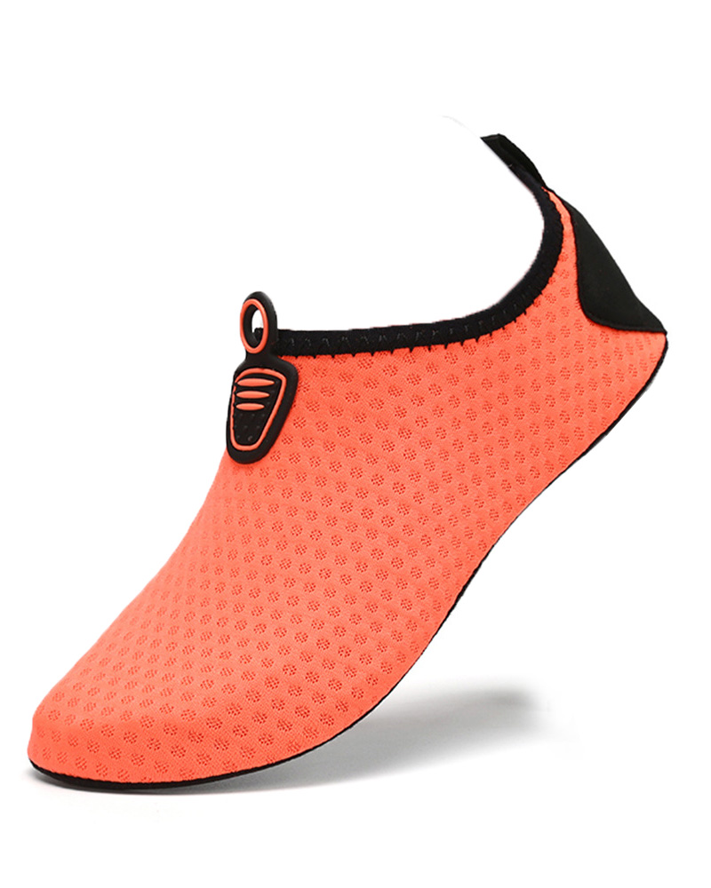 

Contrast Paneled Textured Slip On Sneakers, Orange