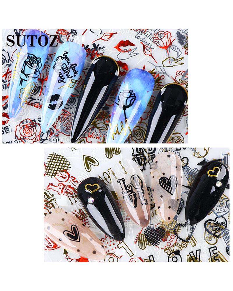 

1 Sheet Valentine's Day Multi Pattern Nail Art Sticker, Style1