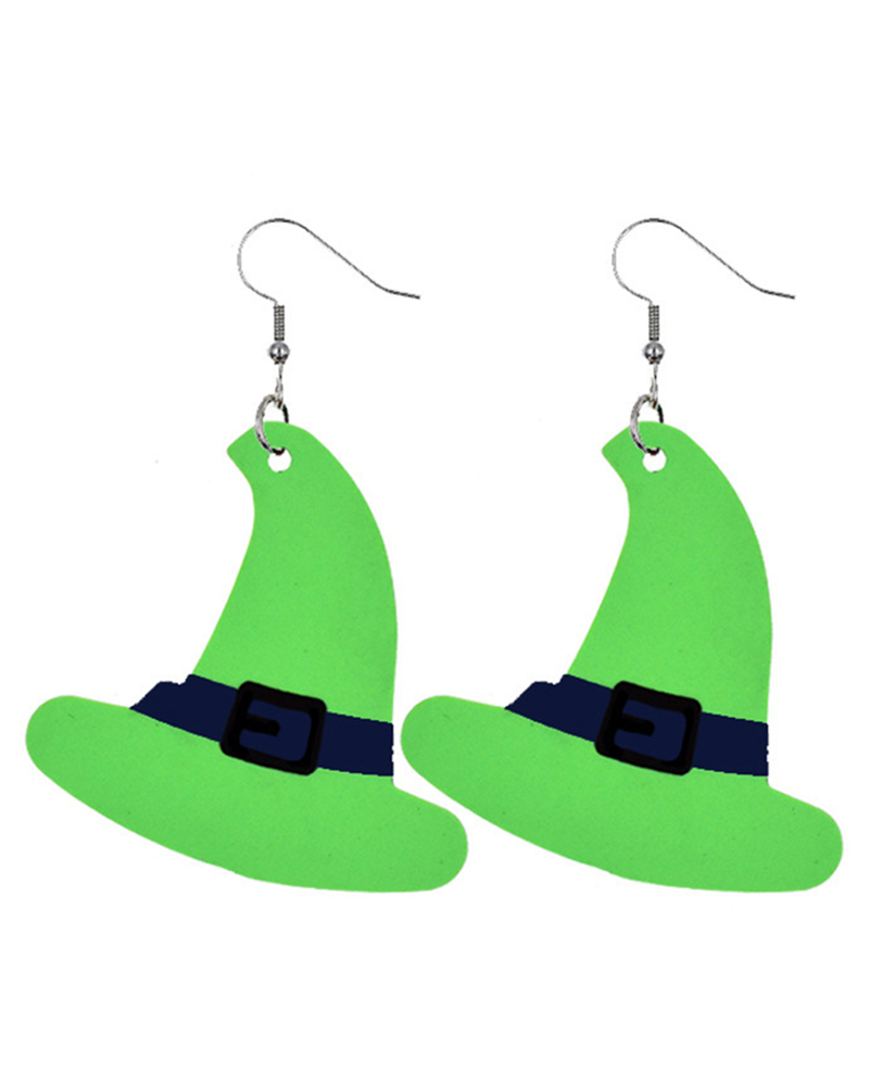 

1Pair Halloween Graphic Print Luminous Drop Earrings, Style2