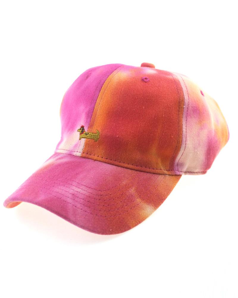 

Tie Dye Print Animal Embroidered Baseball Cap, Pink