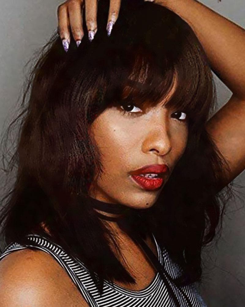 

Natural Soft Wave Short Wig, Brown