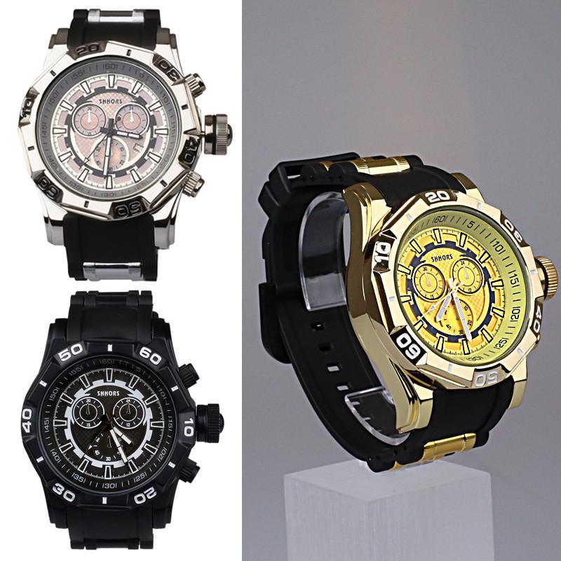 

Hands Day Date Display Calendar Stainless Full Steel Black Silver Luminous Wrap Wrist Men's Sports Quartz Watch, Gold;blue