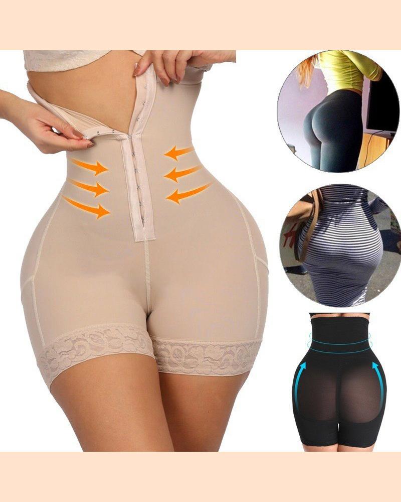 

Plus Size High Waist Butt Lifting Panty Postpartum Tummy Control Shaping Underwear Body Shaper, Apricot