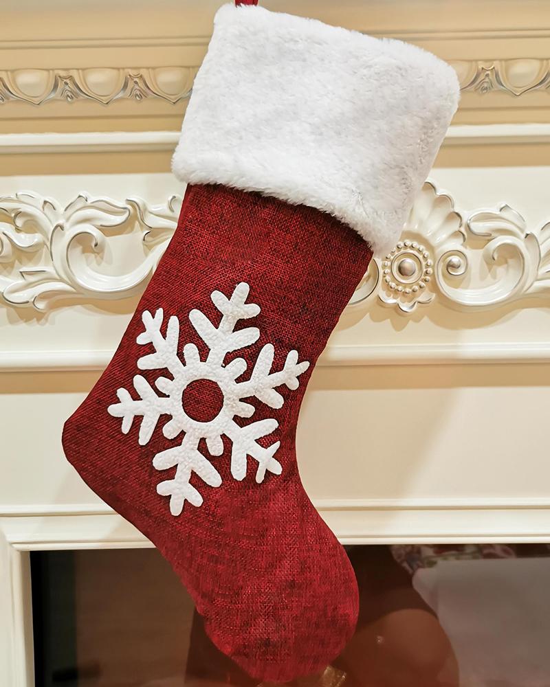 

1PCS Christmas Pattern Fluffy Socks Ornaments, Style3