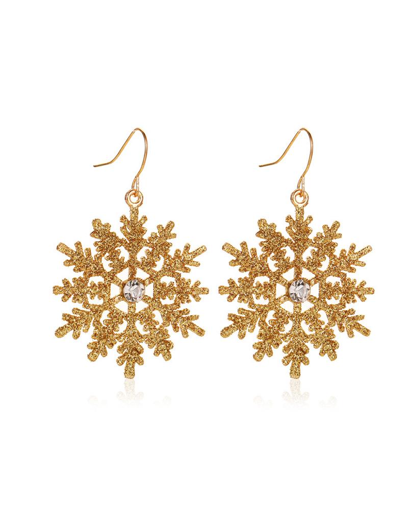 

Christmas Snowflake / Bell / Cactus Pattern Drop Earring, Style3