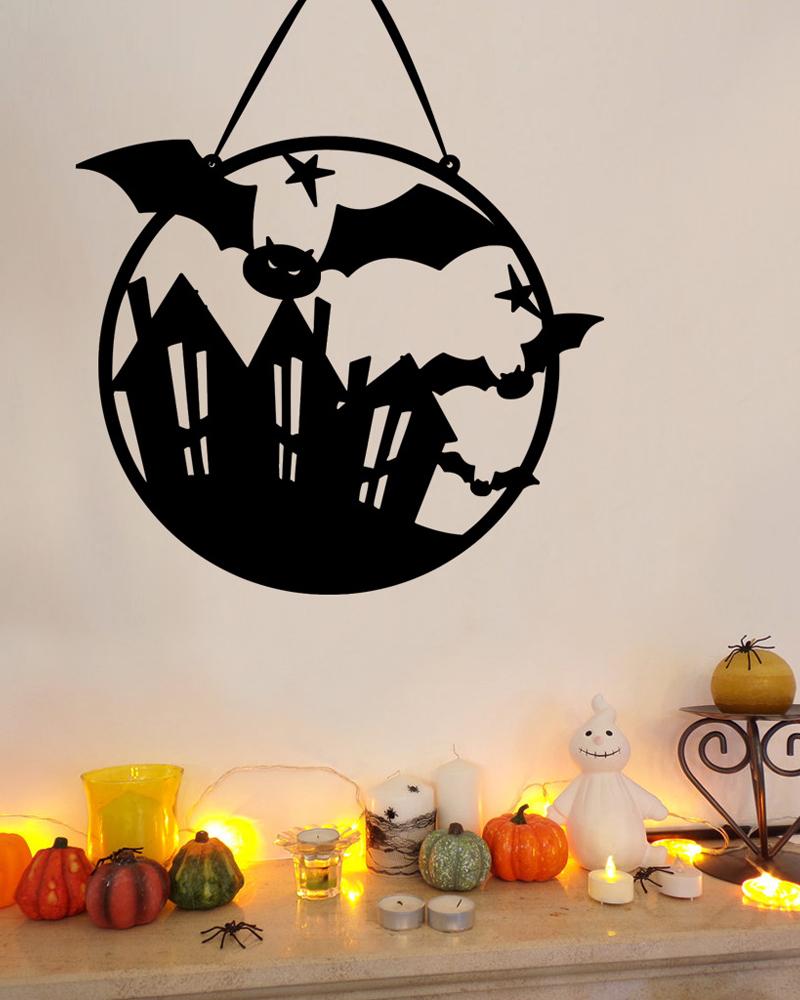 

Halloween Door Hanging Welcome Sign & Wall Signs For Home Outdoor Haunted House Happy Halloween Decoration, Style2