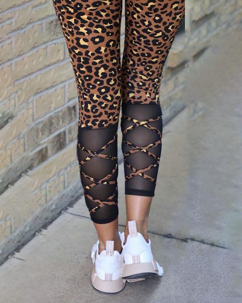 

Cheetah Print High Waist Skinny Pants, Leopard