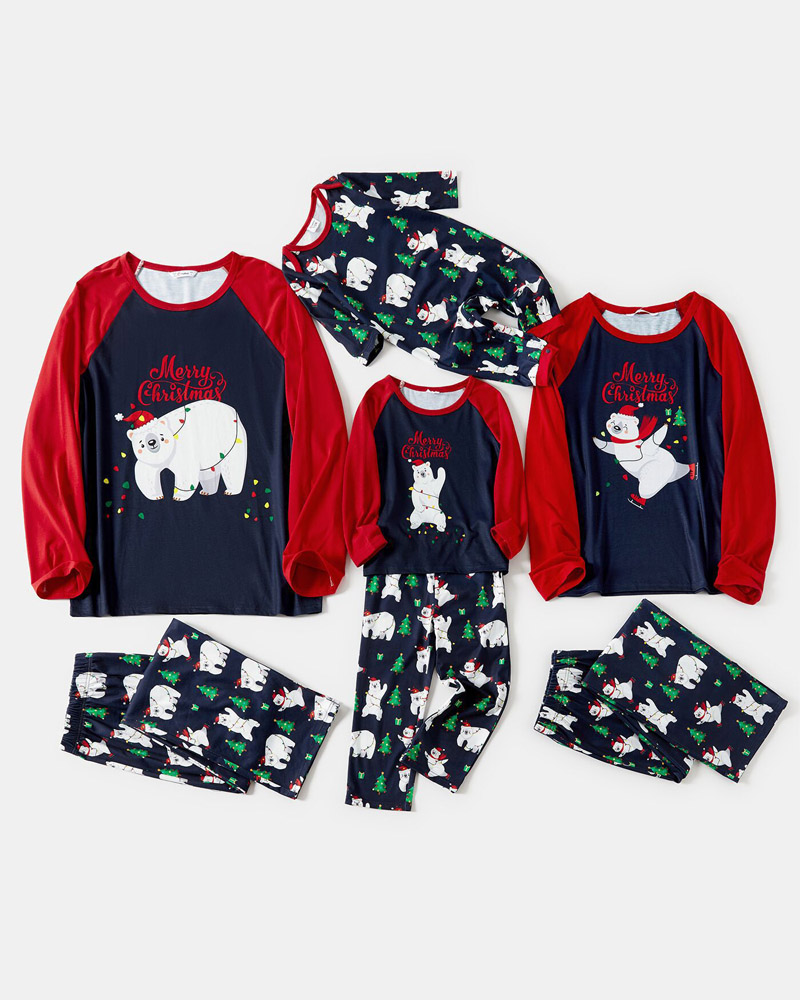 

Christmas Santa Claus Striped Gingham Print Pajama Set For Kids, Style2