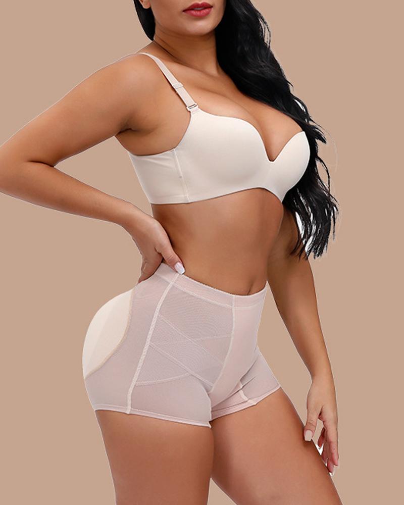 

Plus Size Shaping Underwear Hip Padded Butt Lifting Panty Body Shaper, Apricot