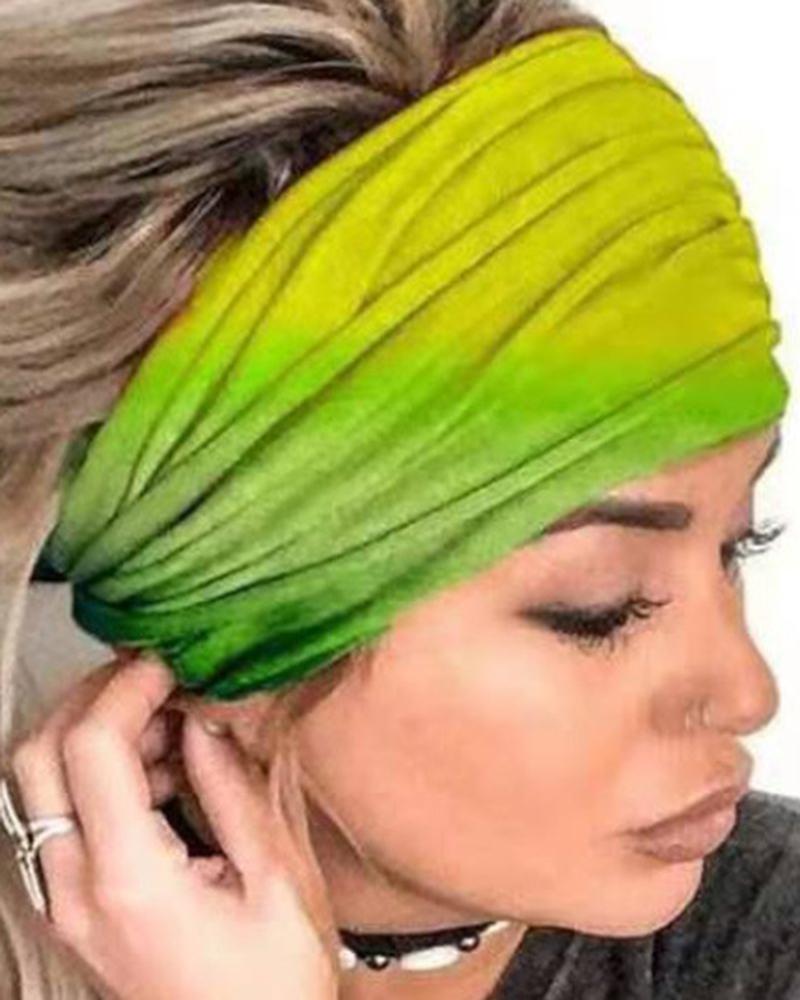 

Ombre Tie Dye Yoga Sports Headband, Green