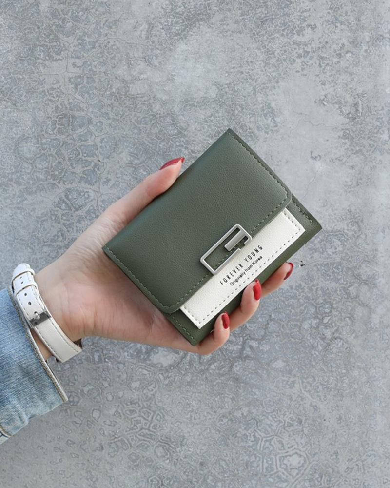 

Colorblock Credit Card Wallet, Green