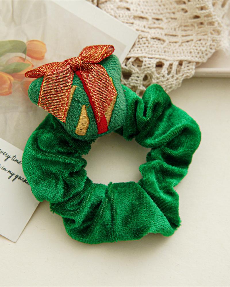 

1pc Christmas Tree Santa Claus Decor Scrunchie, Style3