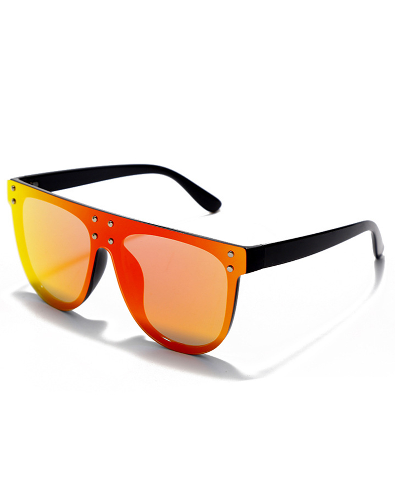 

1Pair Studded Flat Top Sunglasses, Style3