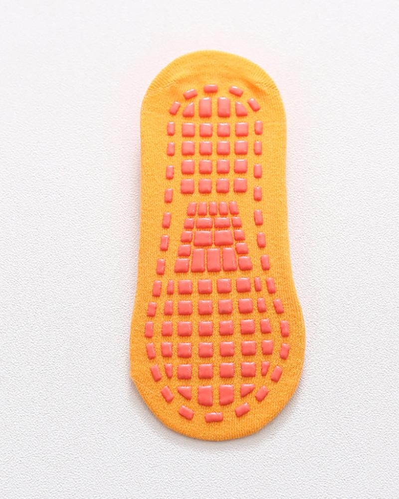 

1Pair Floor Socks Silicone Non Slip Socks, Orange