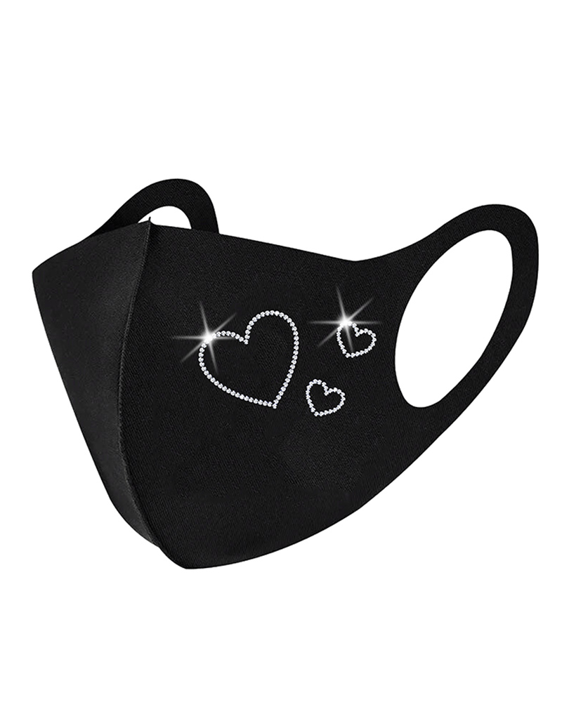 

Mutil Pattern Rhinestone Breathable Face Mask, Style7