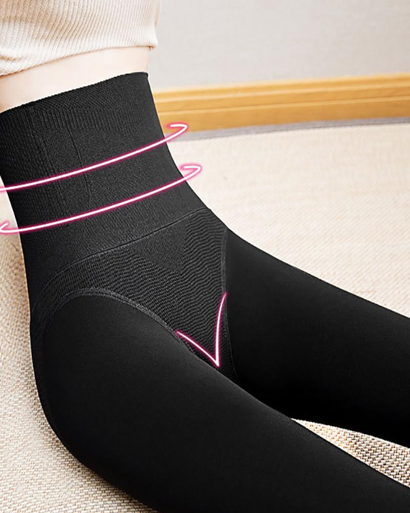 

Tummy Control High Waist Thermal Lined Leggings, Black