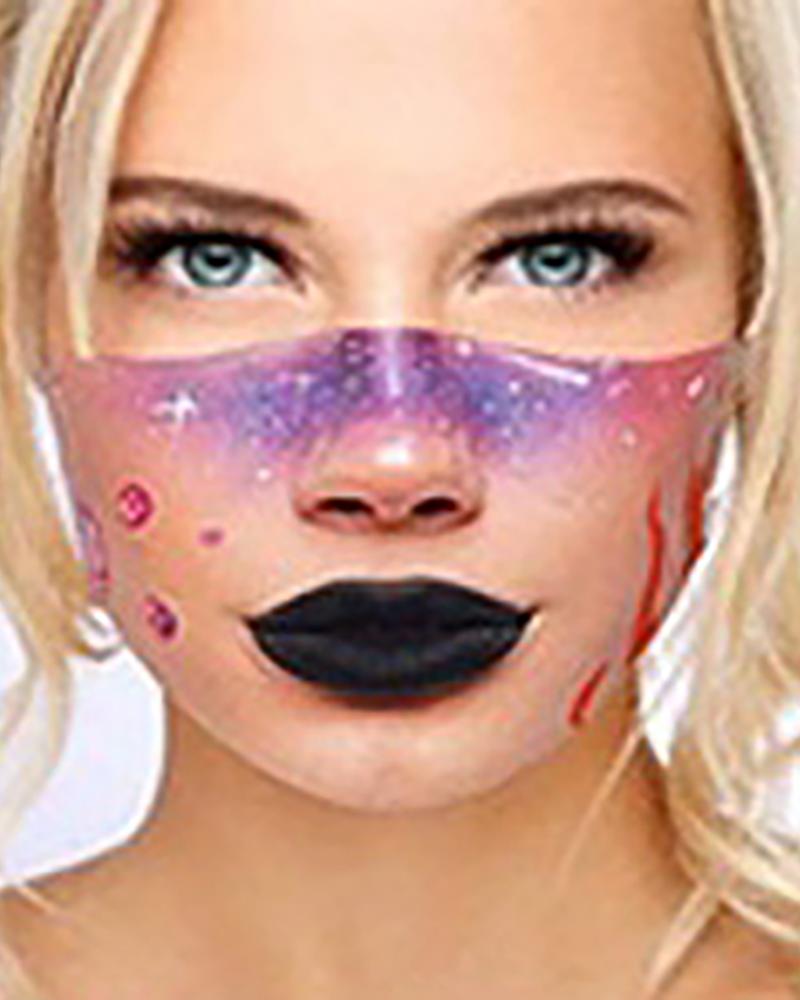 

Graphic Print Breathable Washable Face Mask, Style6