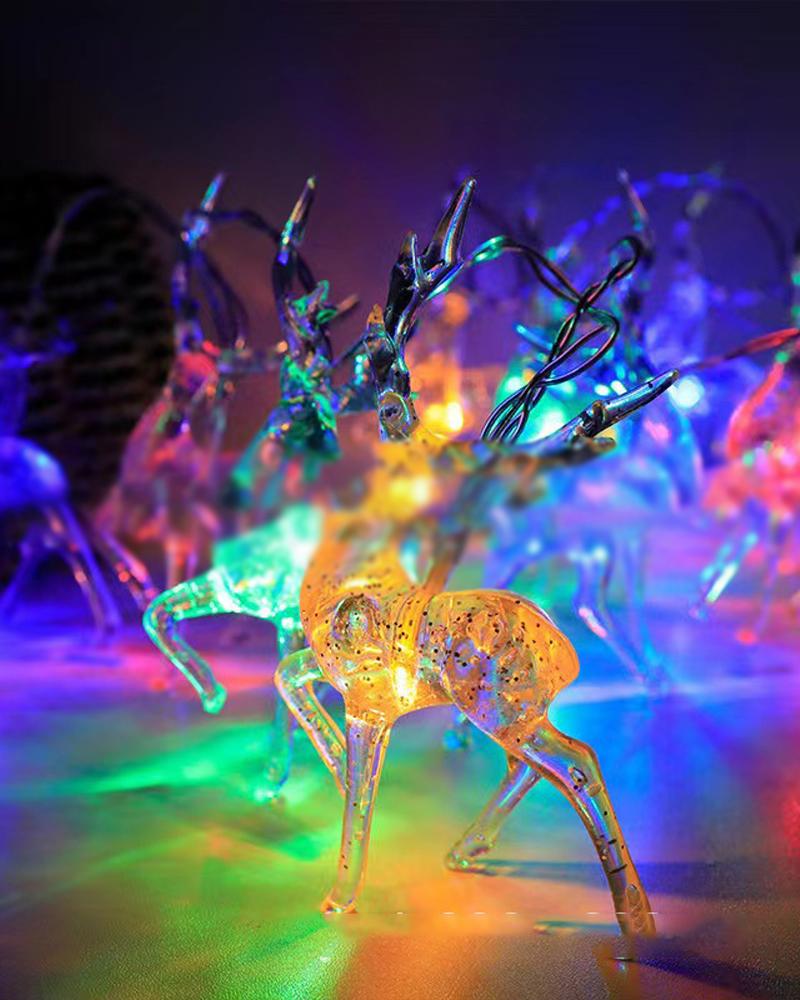 

1pc Christmas String Light USB Elk LED String Light Holiday Fireplace Christmas Tree New Year Decoration, Style3