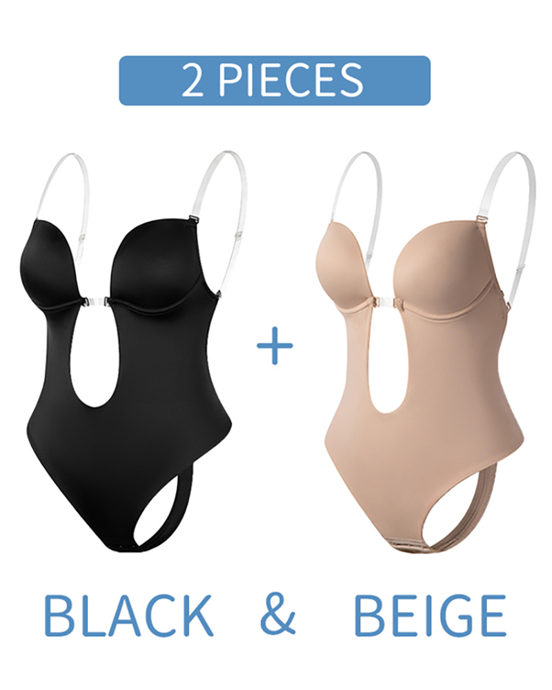 

2PCS/Set Butt Lifting Tummy Control Shapewear Bodysuit, Style3