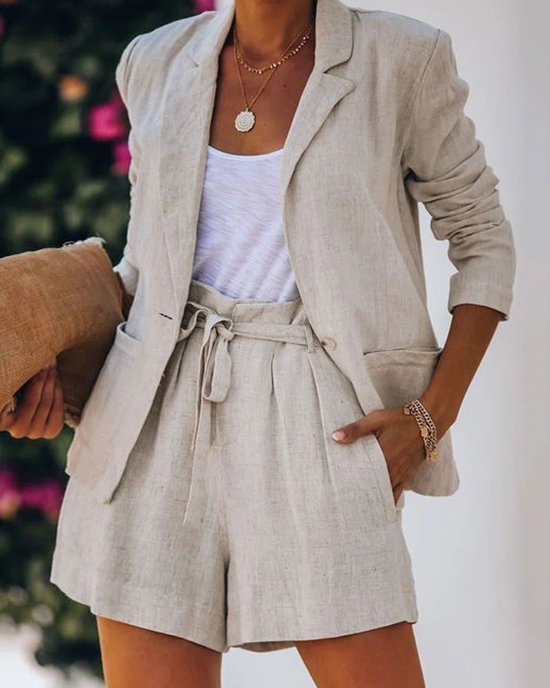 Herren Blazer In Schmaler Passform – Lässige Ein-Knopf-Jacke Aus Leichtem Stoff Für Business & Freizeit