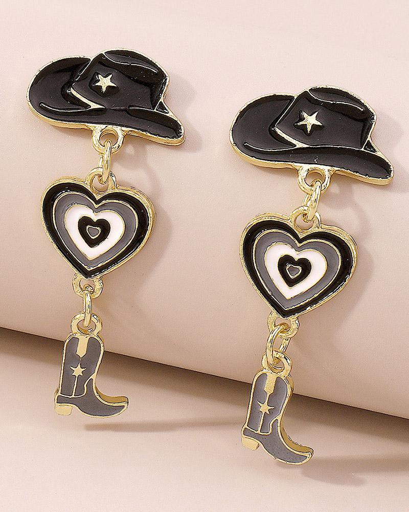 

1Pair Halloween Vintage Drop Earrings, Black