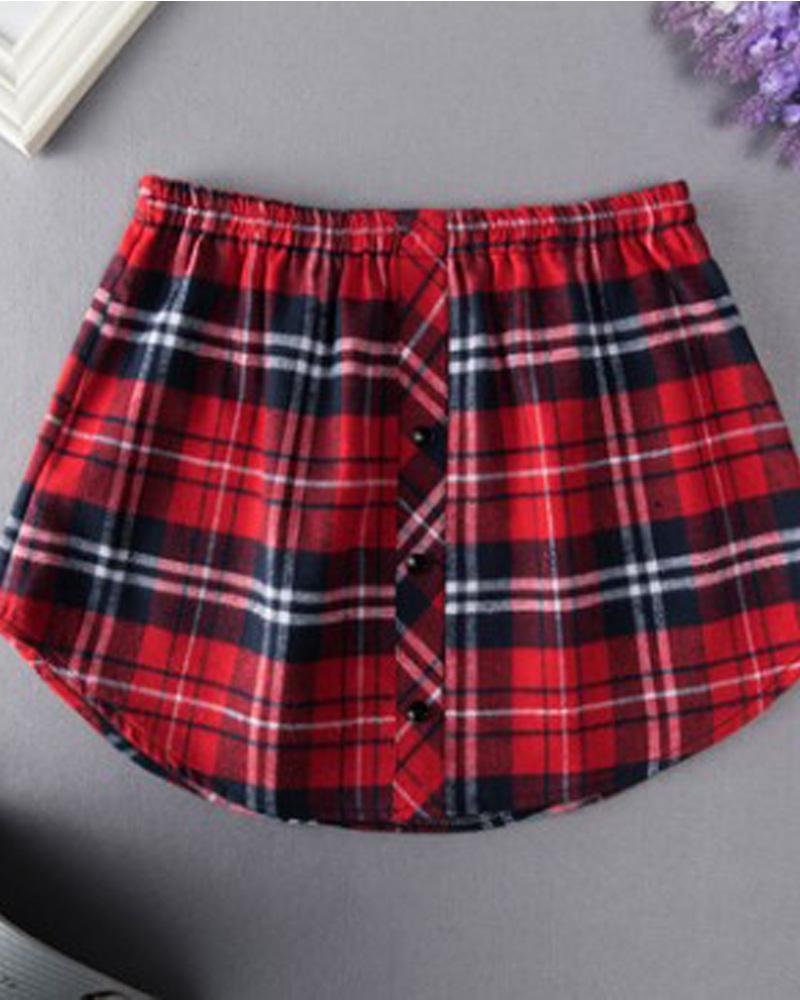 

Shirt Extender Detachable Underskirt False Blouse Tail Adjustable Layering Fake Top Lower Sweep Matching Sweater Bottoming Artifact Hem Skirt, Red