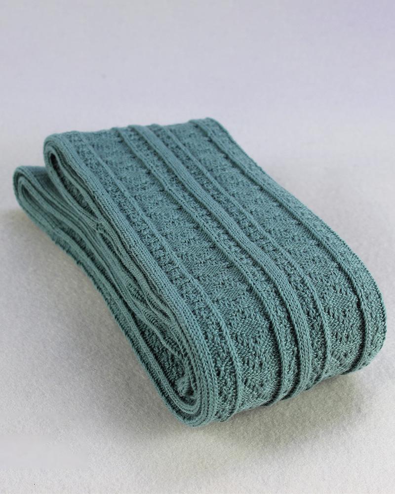 

1Pair Braided Knit Thigh Socks, Blue