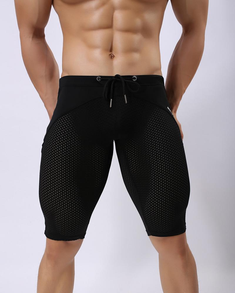 

Solid Skinny Sporty Shorts, Black