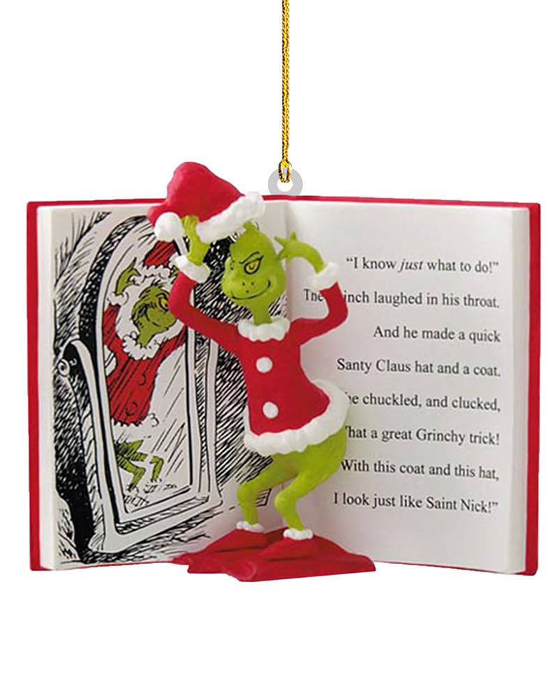 

1pc Christmas Tree Grinch Stole Ornament Christmas Hanging Decoration, Style2