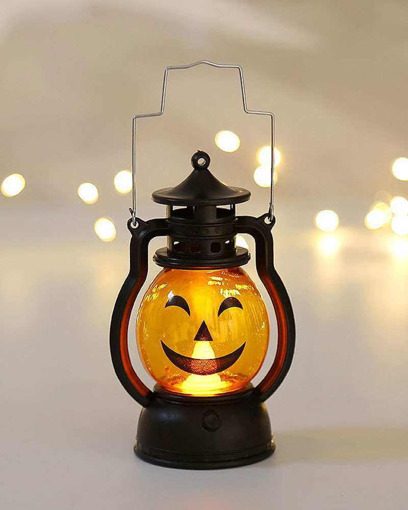 

Halloween Pumpkin Lantern Light Battery Operated Scary Skull Lamp Flameless Flickering Candle Light Halloween Home Table Decoration, Style3