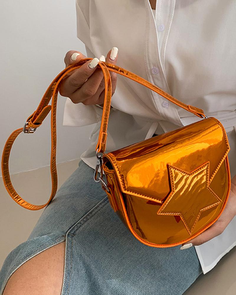 

Star Flap Shoulder Bag, Orange
