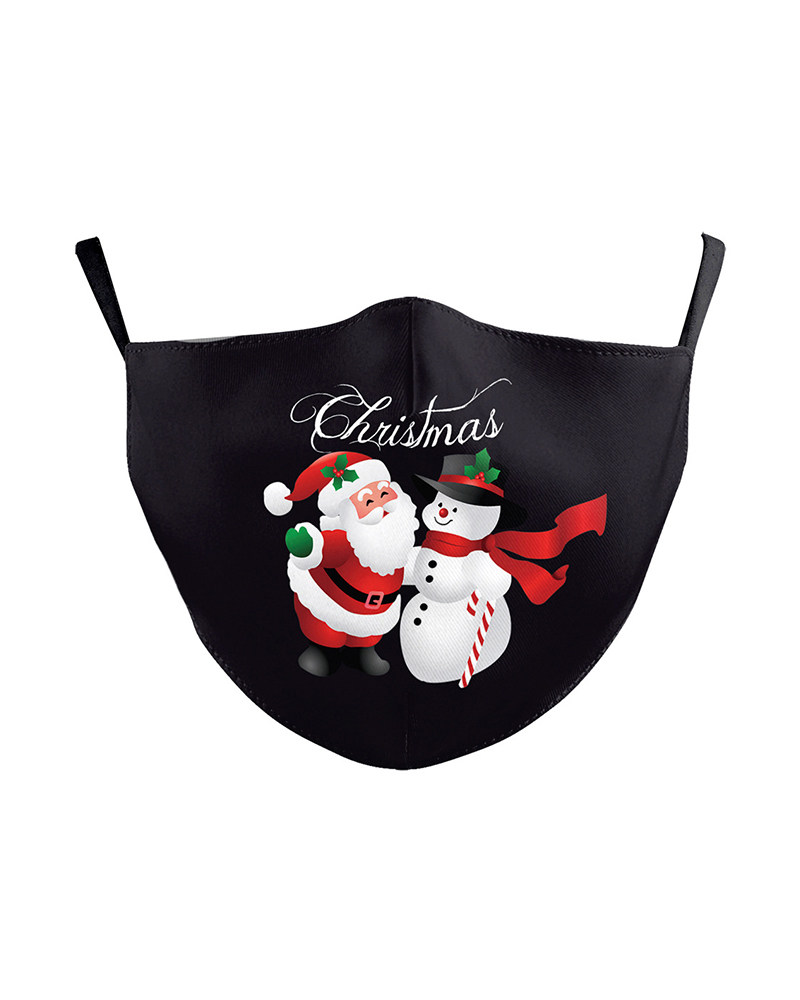 

Christmas Letter Graphic Print Breathable Face Mask, Style2